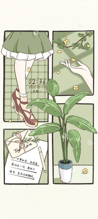 镜插画 少女心事