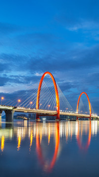 Unique Bridge Design, Reflecting Peaceful Waters