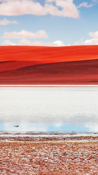 Volcanoes and reflections in the sky