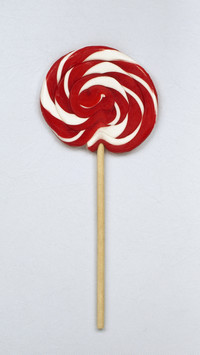 Red and white lolly