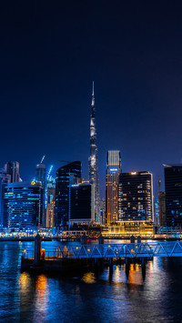 绚丽璀璨的迪拜夜景