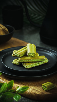 Delicious homemade matcha sandwich cake