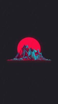 Volcano-Sun-Amoled-iPhone-Wallpaper
