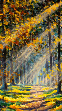 Oil painting wallpaper