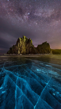 Beautiful Lake Baikal in winter 15