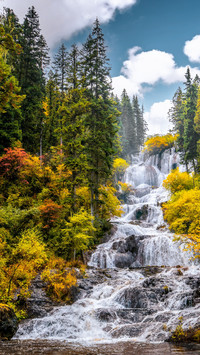 Gannan Dayu Valley Colorful Forest Waterfall