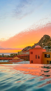 Watching Sunset at the pool
