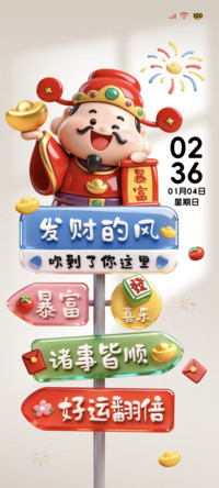 财神送福 多换图