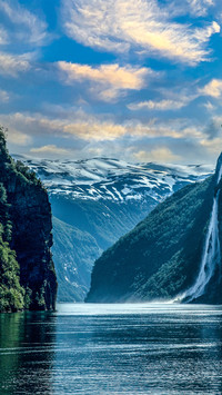 The scenery of nordic fjords