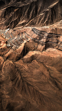 Looking down at the ancient panlong path