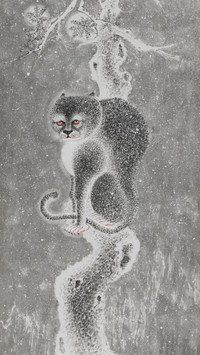 画家石荣强作品 静雪无言