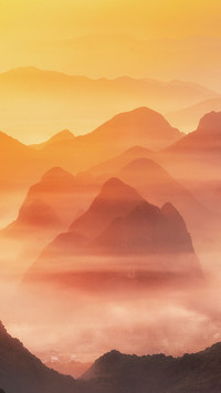 Seeing red fog in the early morning