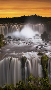View of iguazu falls from brazilian side parana state