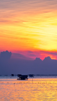 Beautiful view in the morning with sunrise