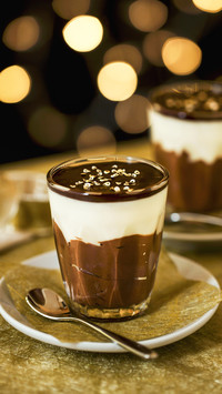 Black and white chocolate mousse