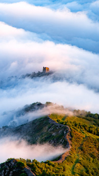 China's Iceberg Ridge Great Wall Sunrise in the Clouds