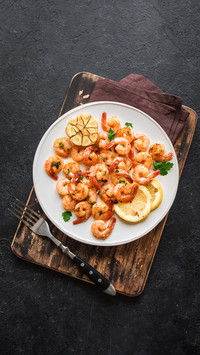 0 boiled shrimp with