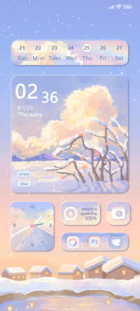 Winter snow scape