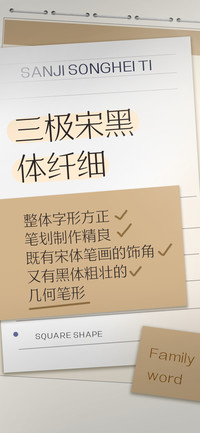 三极宋黑体 纤细