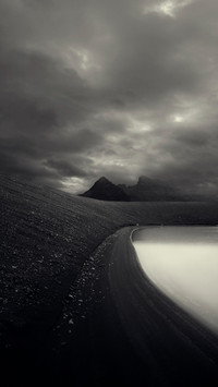 Frozen Lake Snowscape in Iceland
