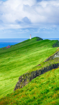 Red and white lighthouse
