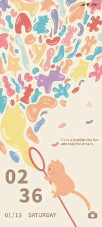 Cat's Bubble Dream