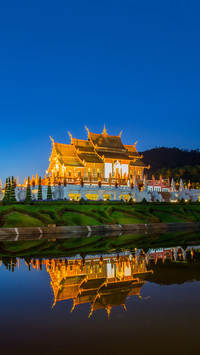 Reflection of Royal Flora temple