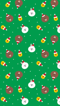 line friends 圣诞壁纸
