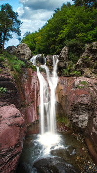 The waterfall is really breathtaking
