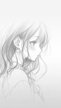 素描风 自由女孩