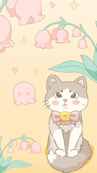 Lily of the valley and the cat