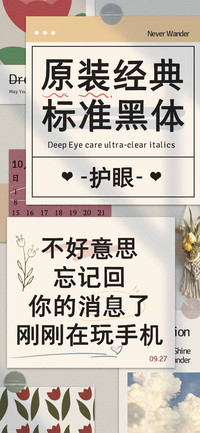 原装经典标准黑体