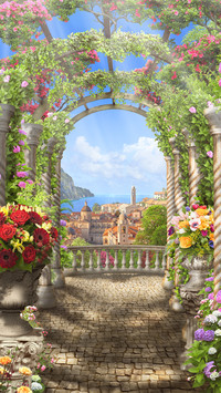 Beautiful landscape oil painting