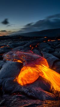 Lava flow landscape