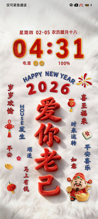 毛绒新年爱你老己