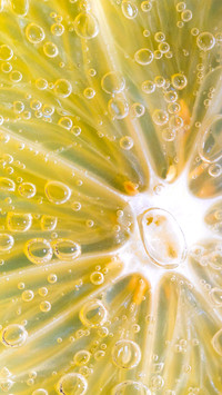 A mouthful of sparkling water