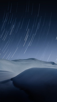 Star trails wander through the night of ningxia