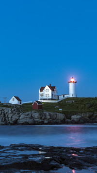 Famous Nubble Lighthouse in Maine