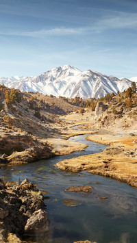 The meandering hot spring river