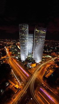 Modern city skyscrapers