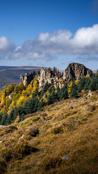 The autumn scenery of luya mountain