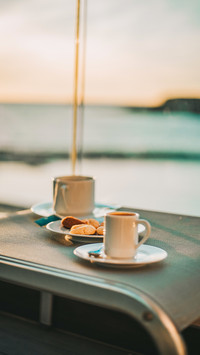 coffee and tea by the sea