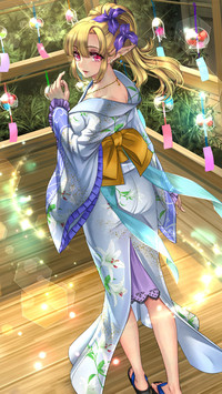 温文尔雅的和服少女