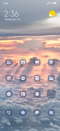 Transparent widget