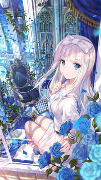 动人蓝眸少女
