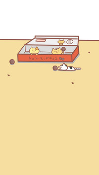 可爱的卡通黑猫