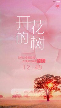 开花的树（全图标+多功能锁屏+iOS解锁+音乐界面）