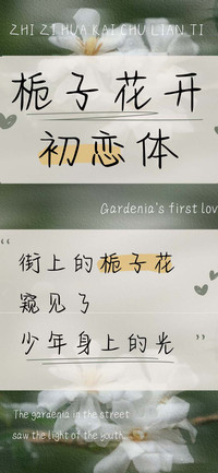 栀子花开初恋体