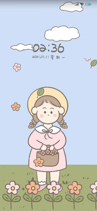 采花的女孩