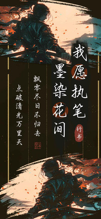 我愿执笔墨染花间
